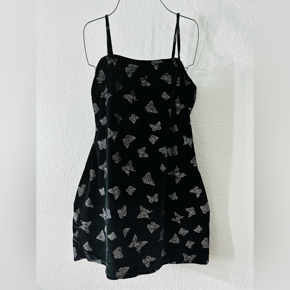 Butterfly Menddy Dress Size XL velvet Mini Dress